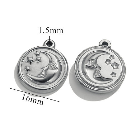 304 Stainless Steel Pendants STAS-WH0027-91I-P-1