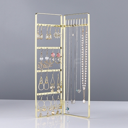 Foldable Iron Screen Earring Stands PW-WG65360-02-1
