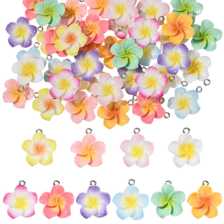 40Pcs 10 Styles Opaque Resin Pendants FIND-SC0019-47-1
