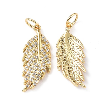 Brass Micro Pave Cubic Zirconia Pendants KK-E068-VF294-1