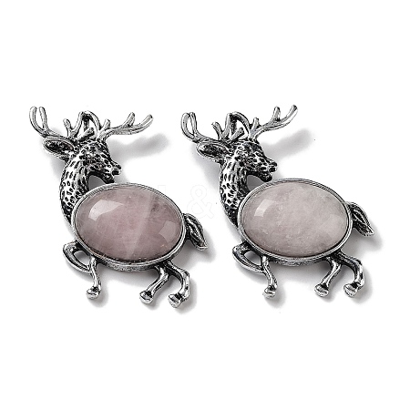 Alloy Elk Brooches JEWB-A021-02AS-05-1