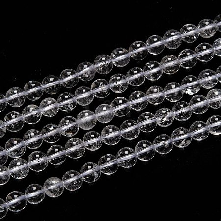 Natural Quartz Crystal Beads Strands G-H236-05A-6mm-1