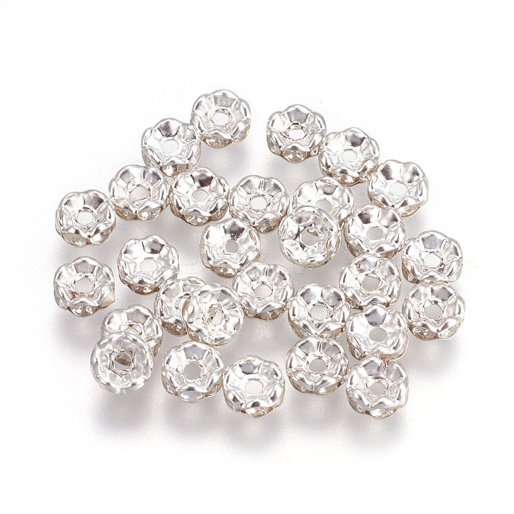 Wholesale Iron Rhinestone Spacer Beads - Jewelryandfindings.com