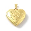 Brass Locket Pendants KK-C092-25G-12-1