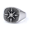 316 Stainless Steel with Cubic Zirconia Finger Rings for Men FS-WGEFB28-06-3