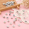 60Pcs 15 Colors Brass Rhinestone Spacer Beads RB-YW0001-12-4