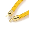 Leather Braided Cord Link Bracelets MAK-K022-01G-09-2