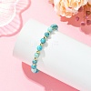 Natural Gemstone Hemimorphite & Non-magnetic Synthetic Hematite Beads Stretch Bracelets for Women Men BJEW-JB13679-1