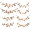 Beebeecraft 8Pcs 4 Styles Brass Pave Clear Cubic Zirconia Connector Charms ZIRC-BBC0001-51-1