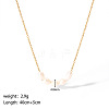 Elegant Rice Natural Freshwater Pearl Cluster Necklaces with 304 Stainless Steel Chains for Women TC0594-1-1
