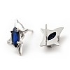 Cubic Zirconia Star Stud Earrings EJEW-G297-26P-3