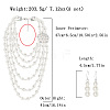 Plastic Imitation Pearl Multi-layer Necklaces & Dangle Earring Set FS-WG734E6-01-6