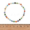 Handmade Millefiori Glass Round Beads Stretch Bracelets for Women BJEW-JB14236-4