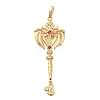 Brass Micro Pave Cubic Zirconia Big Pendants X1-KK-B147-04G-08-1