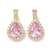 Brass Micro Pave Cubic Zirconia Pendants KK-Z139-09G-2