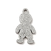 Non-Tarnish 304 Stainless Steel Textured Pendants STAS-J040-09B-P-1
