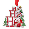 Christmas Themed Sublimation Blank Alloy Pendant Decorations DIY-L070-01B-1