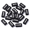 Opaque Spray Painted Acrylic Beads MACR-N008-23B-1