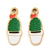 304 Stainless Steel Enamel Charms STAS-C137-03B-G-1