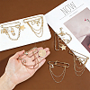 6Pcs 3 Stylesc Alloy Safety Pins JEWB-HY0001-66A-3