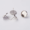 Brass Stud Earring Settings X-KK-H720-P-NR-2