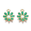Light Gold Plated Alloy Pendants LS-ENAM-T009-39E-2