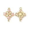 Brass Pave Cubic Zirconia Connector Charms X-KK-G462-45KCG-02-1