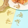 5Pcs Brass Micro Pave Clear Cubic Zirconia Pendants KK-YW0004-13-4