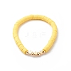 4Pcs 4 Color Handmade Polymer Clay Disc Surfer Bracelets Set BJEW-JB08802-2