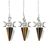 Natural Tiger Eye Cone Dowsing Pendulum Big Pendants G-C114-01P-16-1