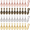 200Pcs 5 Style Alloy Glue-on Flat Pad Bails FIND-SP0001-81-1
