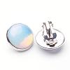 Opalite Brass Clip-on Earrings EJEW-A051-A015-2