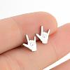 304 Stainless Steel Stud Earrings WG98C66-02-2