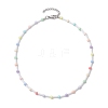 Acrylic and Glass Round Bead Necklaces NJEW-JN04876-3