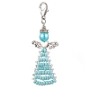 Angel Glass Seed Beads Pendants Decrotions HJEW-MZ00112-04-1