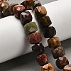 Natural Polychrome Jasper/Red Picasso Jasper Beads Strands G-H078-C19-01-2