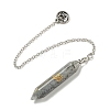 Bullet Natural Labradorite Pointed Dowsing Pendulums AJEW-B106-01AS-01-1