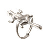 Adjustable Brass Finger Rings for Women RJEW-B114-02P-4