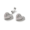 Brass Micro Pave Cubic Zirconia Fold Over Clasps KK-H455-53P-01-2