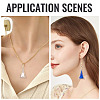 36Pcs 6 Colors Zinc Alloy Glass Pendants ALRI-TA0001-36-8