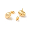 Oval Brass Stud Earring Findings KK-M270-25G-2