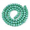 Electroplate Opaque Solid Color Glass Beads Strands EGLA-A044-P3mm-L31-2