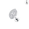 G23 Titanium Micro Pave Clear Cubic Zirconia Cartilage Earrings WG0DE3D-32-1