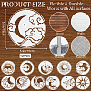 12Pcs 12 Styles Moon & Cloud & Star PET Plastic Hollow Out Drawing Painting Stencils Templates DIY-WH0349-200-2