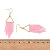 Glass Beaded Dangle Earrings EJEW-MZ00749-02-5