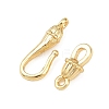 Brass Hook Clasps KK-Z132-14G-2