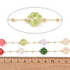 Brass & Handmade Lampwork Beaded Chain LA-CBA3B44-03G-2