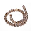 Natural Grey Agate Round Bead Strands G-P072-11-10mm-2