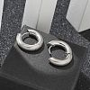 Frosted 304 Stainless Steel Huggie Hoop Earrings for Women EJEW-C096-32F-P-4