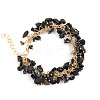 Natural Black Quartz CrystalBead Bracelets PW-WG73957-12-1